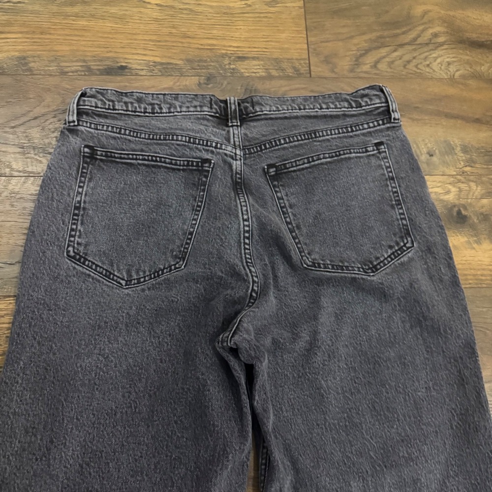 Abercrombie & Fitch 90s Relaxed Jeans Womens 32 14 High Rise Wide Leg Black - Picture 5 of 6